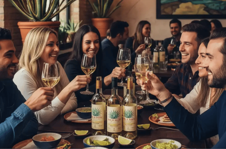 Bartender pouring an agave wine cocktail, part of upscale drink programs featured in 2026 restaurant marketing trends.